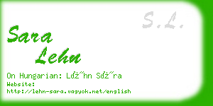 sara lehn business card